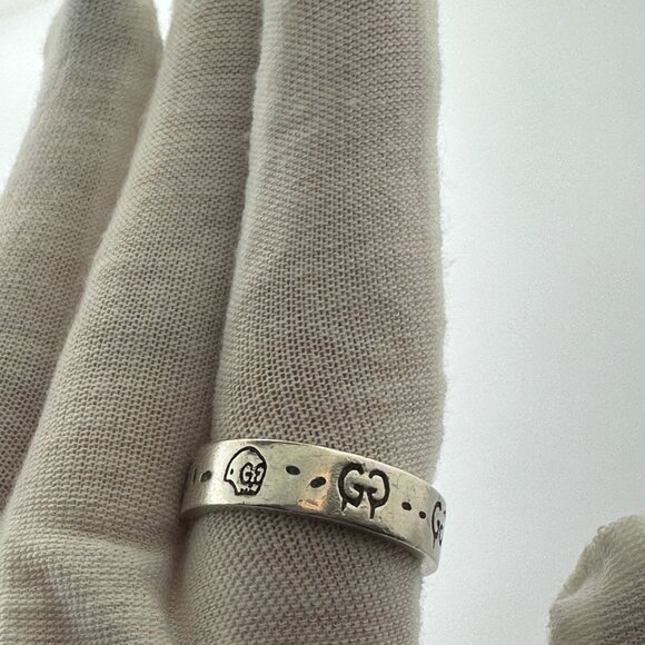 Gucci 925 Sterling Silver Ghost Ring Band - Size 10.5 - Picture 11 of 11